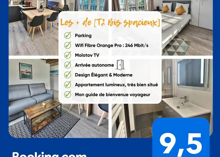 Magnifique, T2 Bis Spacieux & Calme, Neuf, Parking アパート